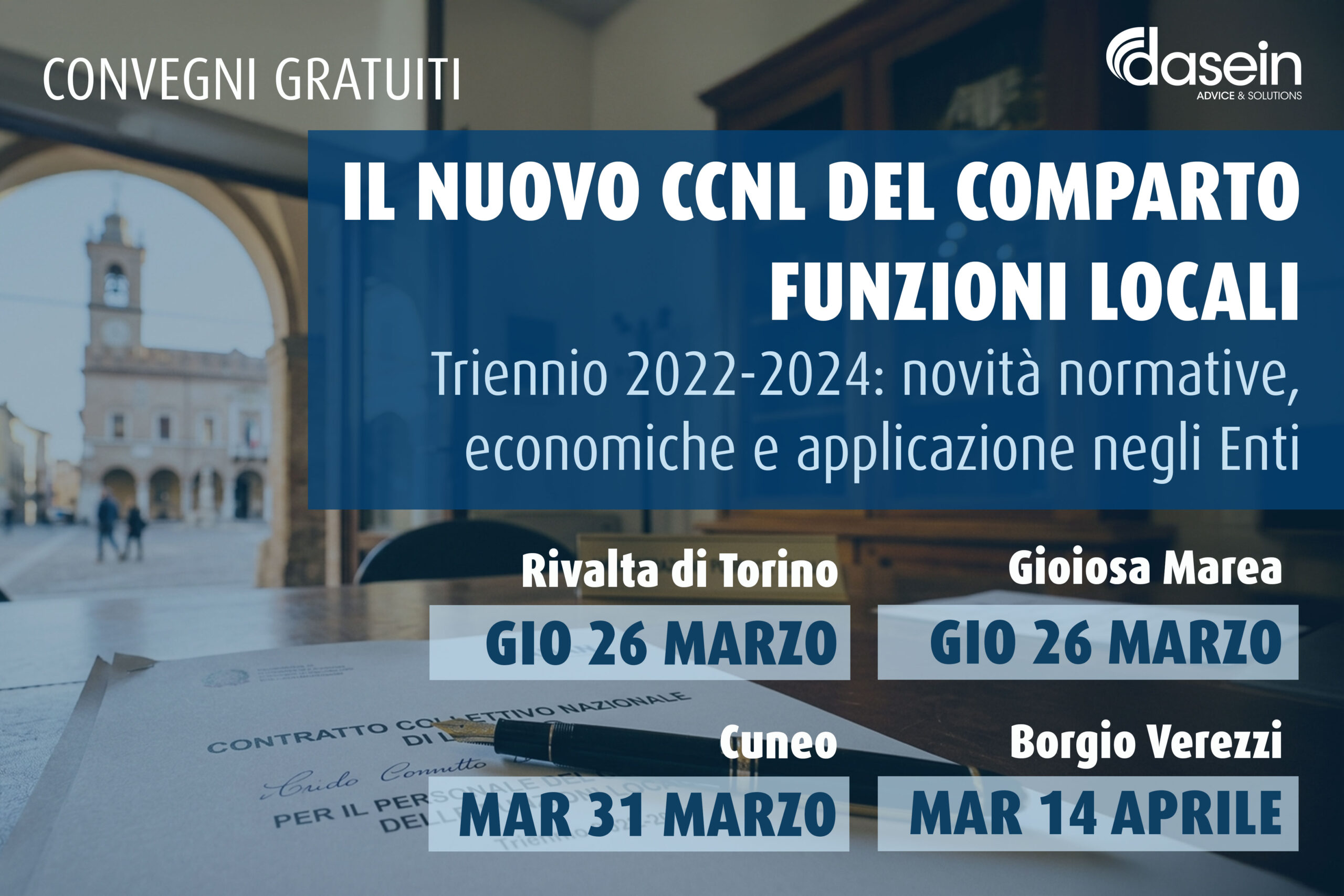 CCNL Funzioni Locali 2022–2024: ciclo di incontri sulle novità