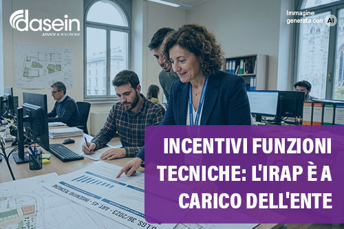 incentivi funzioni tecniche irap a carico ente