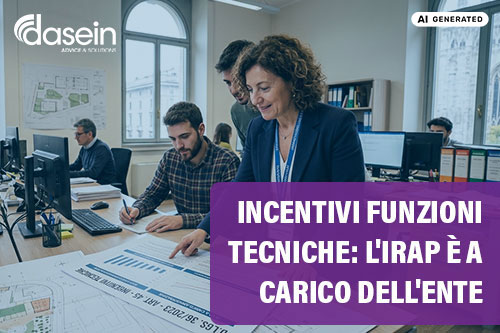 incentivi funzioni tecniche irap a carico ente